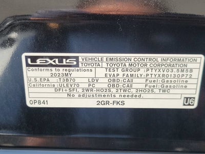 2023 Lexus ES 350 F SPORT Handling