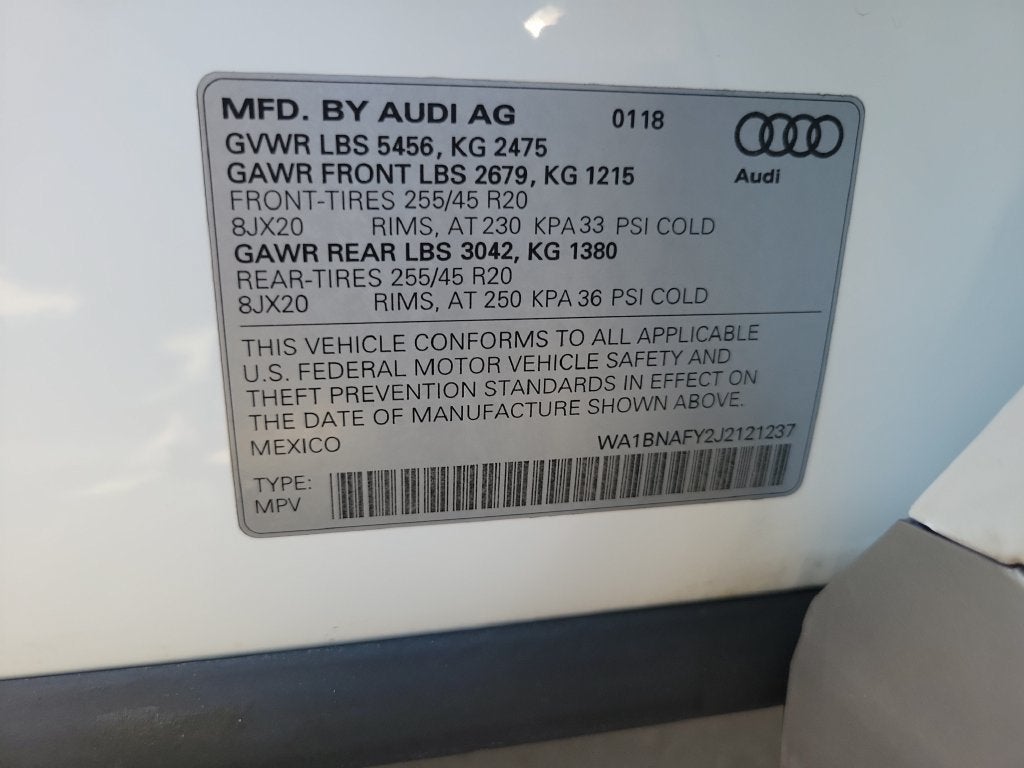 2018 Audi Q5 2.0T Premium