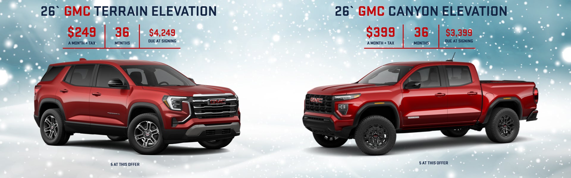 GMC Terrain and Canyon Specials