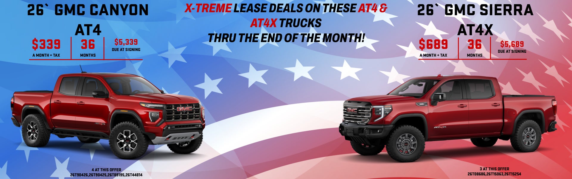 GMC CANYON & SIERRA LEASE OFFER