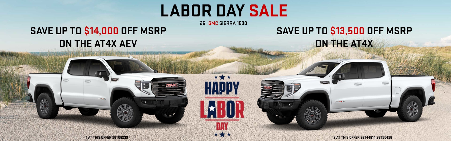 Sierra AT4X & AT4X AEV Offer