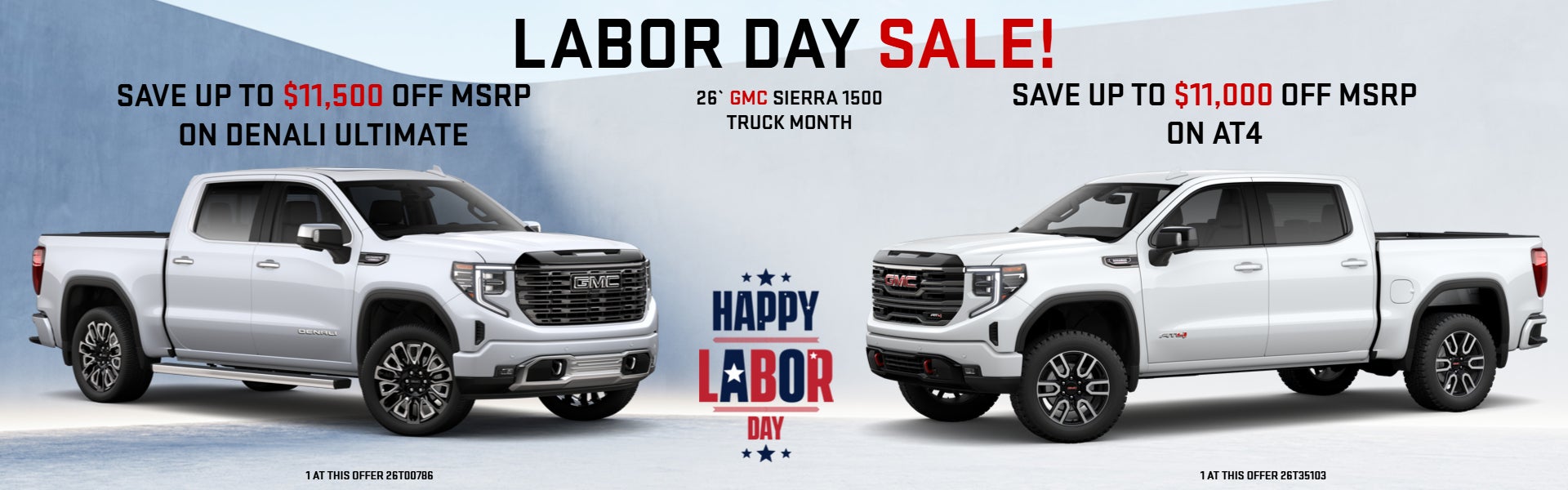 SIERRA AT4 & DENALI ULTIMATE OFFER