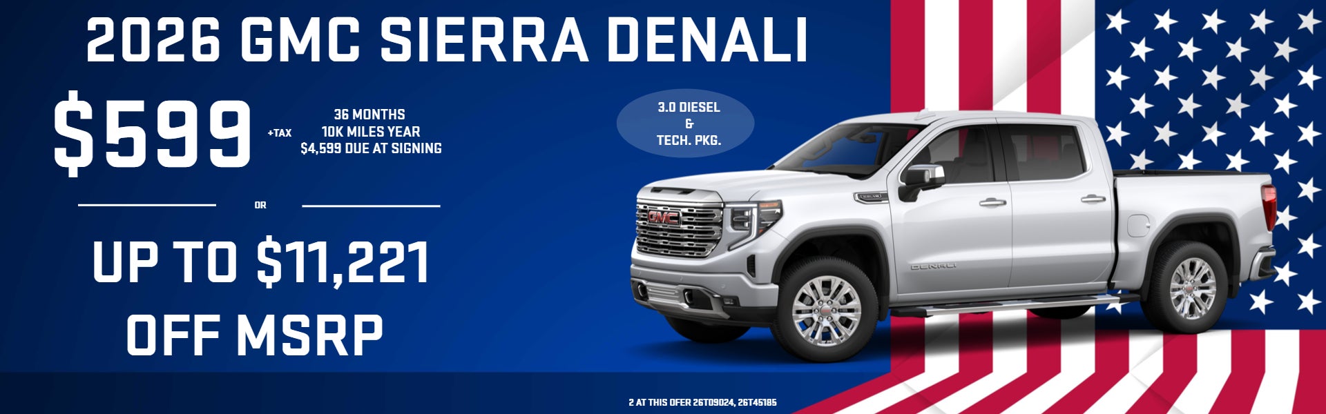 SIERRA DENALI LEASE OFFER