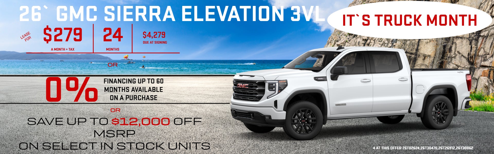 GMC SIERRA LEASE/APR OFFER