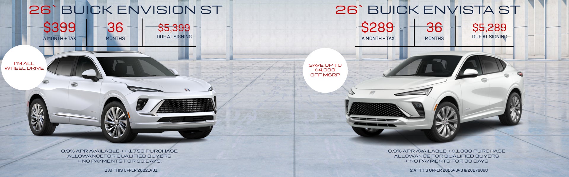 BUICK ENVISION & ENVISTA DUAL OFFER